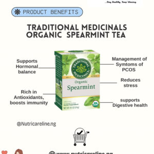 TRADITIONAL MEDICINALS Organic Spearmint Tea *16 tea bags