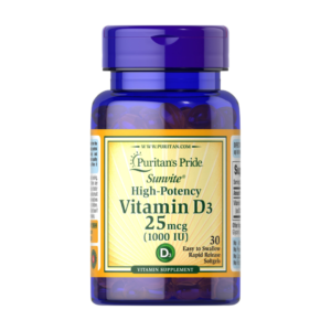 PURITAN’S PRIDE Vitamin D3 125mcg (5,000 IU) *100 softgels