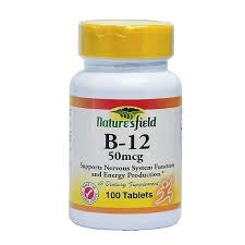 NATURE’S FIELD Vitamin B-12 50mg *100 tablets
