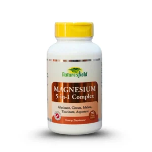 NATURE’S FIELD Magnesium 5-in-1 Complex (Glycinate, Citrate, Malate, Taurinate & Aspartate) *90 capsules