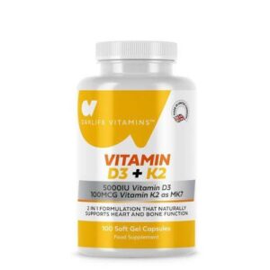 OAKLIFE Vitamin D3(5000iu) + K2-MK7(100mcg) *100softgel